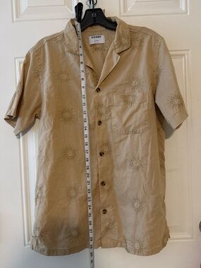 Old Navy Men’s Button Up Linen Blend Shirt – Brown (Size S)